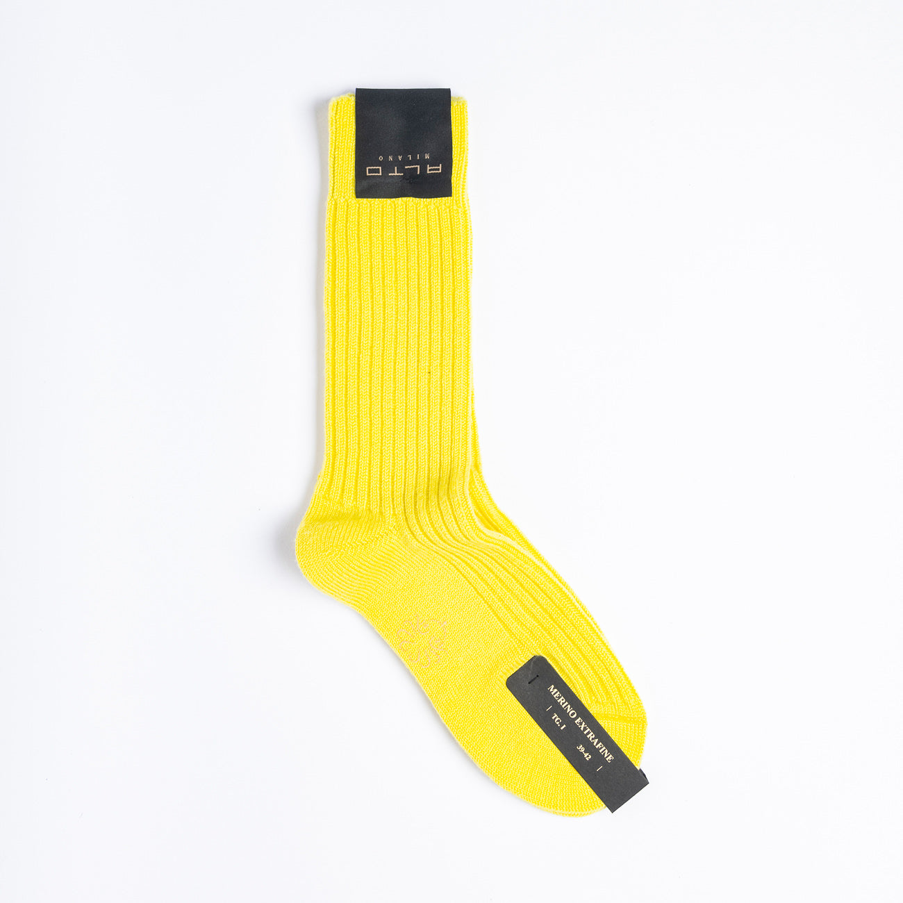 Calza corta Alto Milano England Short in lana merino extrafine gialla