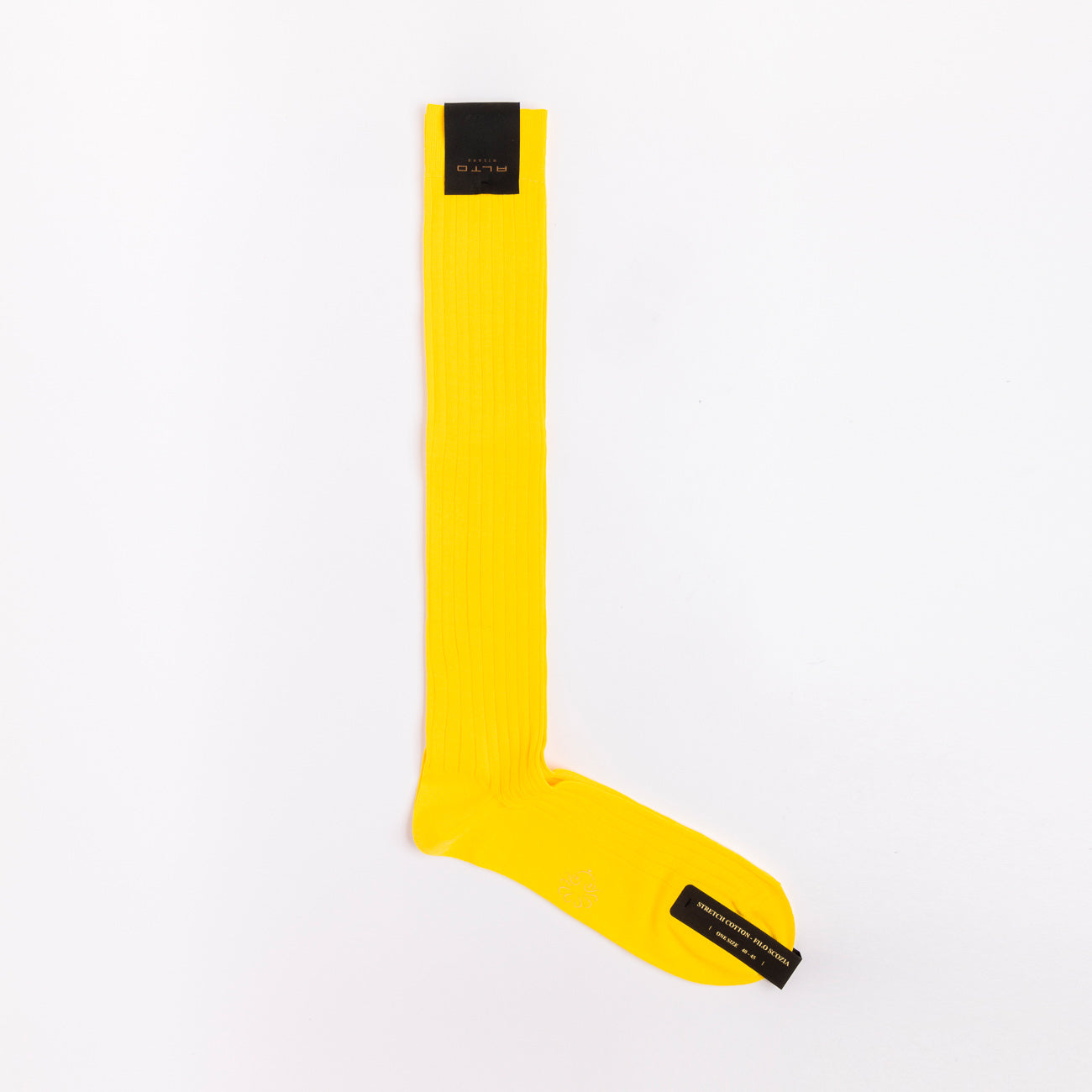 Calza Lunga Alto Milano N° 221 Long in cotone filo di scozia giallo