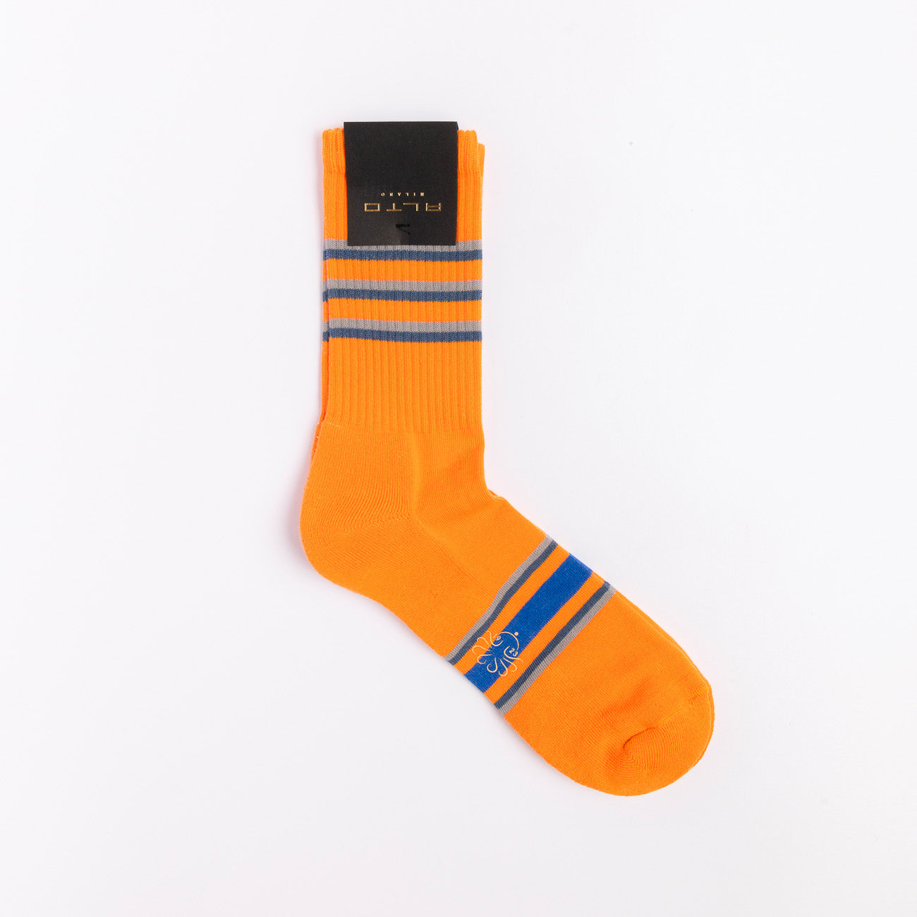 Calza corta Alto Milano Ginepro Short in cotone mezza spugna arancione