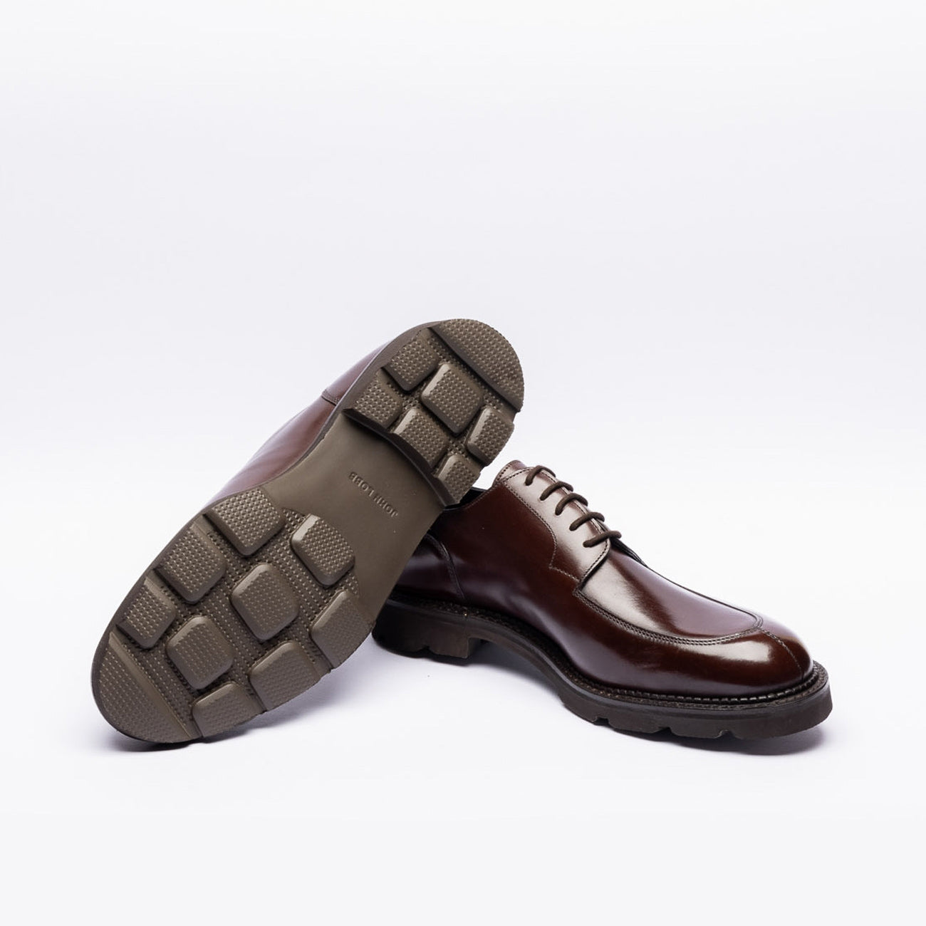 Stringata derby John Lobb Hardington in pelle marrone