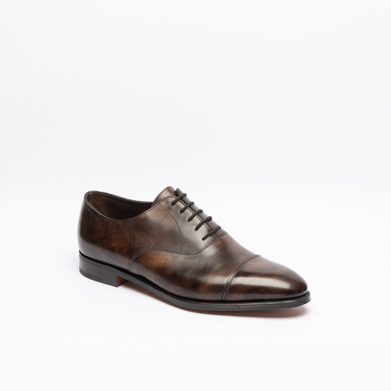 Scarpa stringata John Lobb City II fit EE in pelle dark brown museum