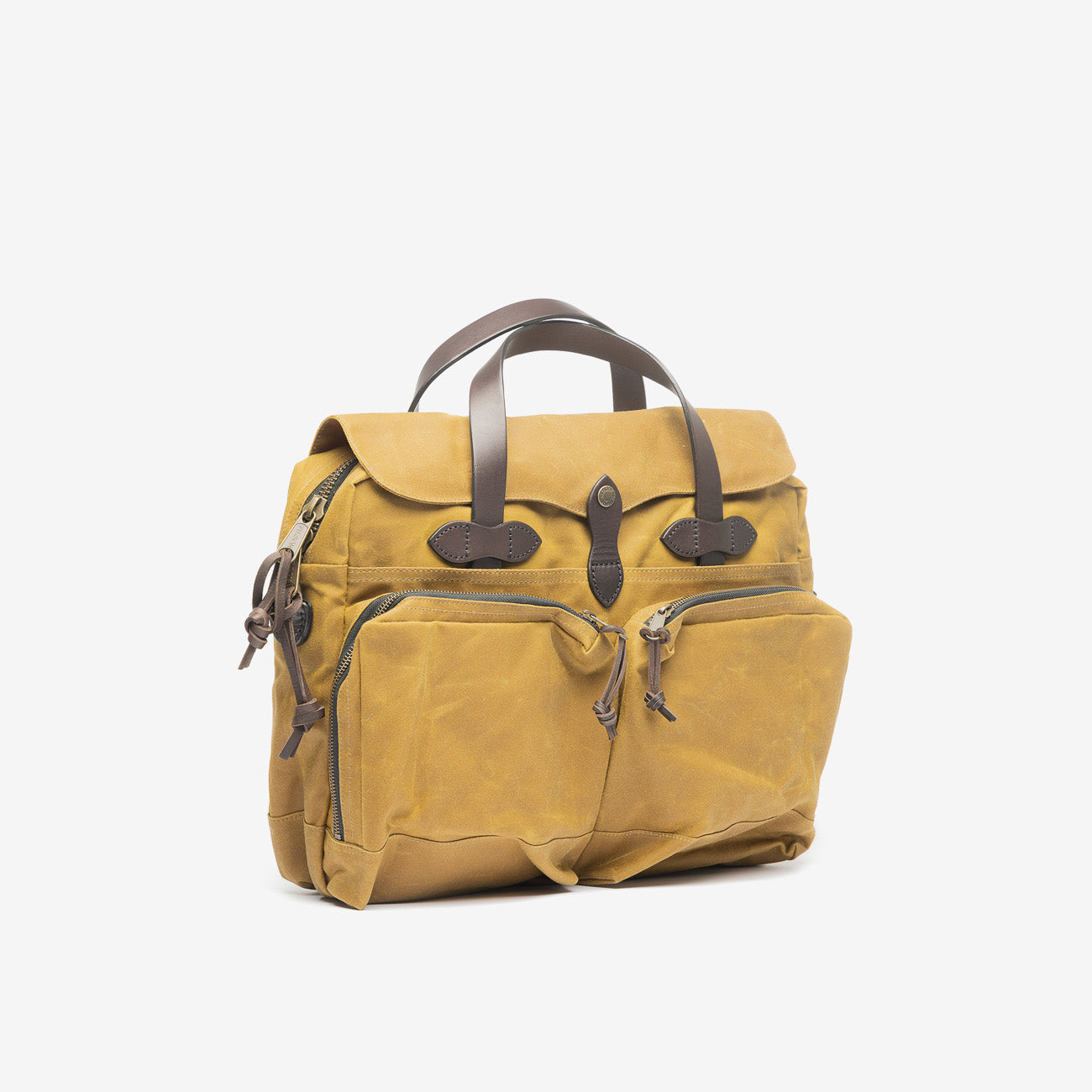 Filson 24 Hour Briefcase in Tin Cloth and leather