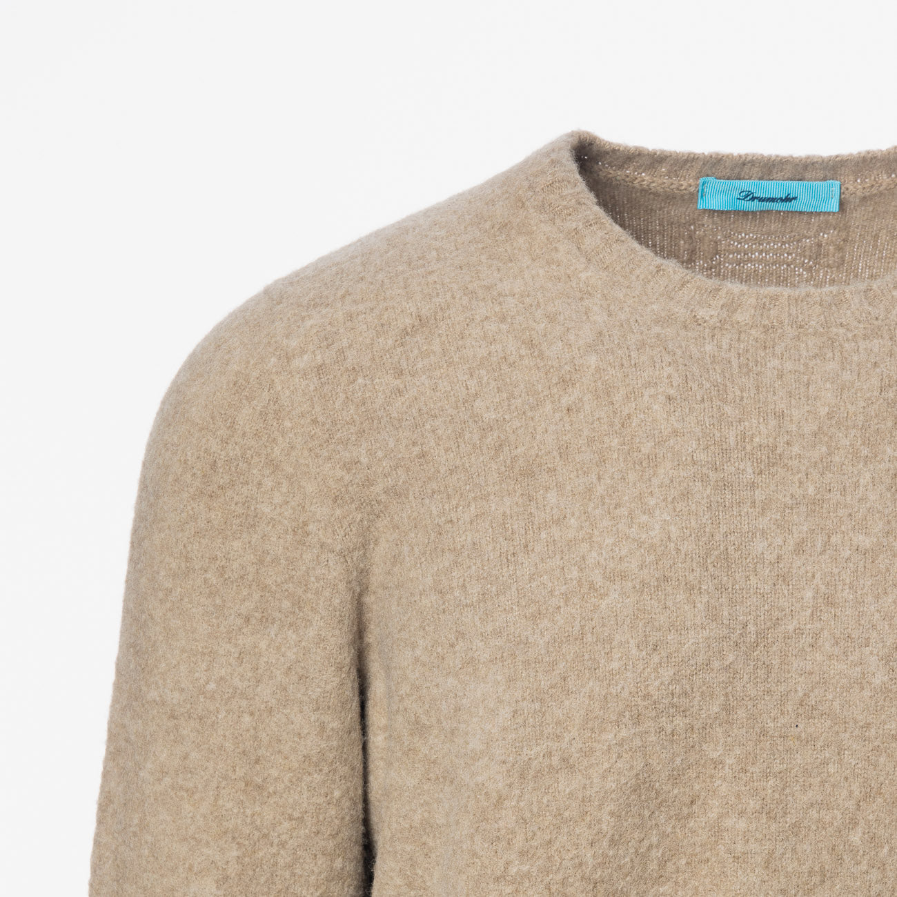 Maglione girocollo Drumohr in lana di agnello beige