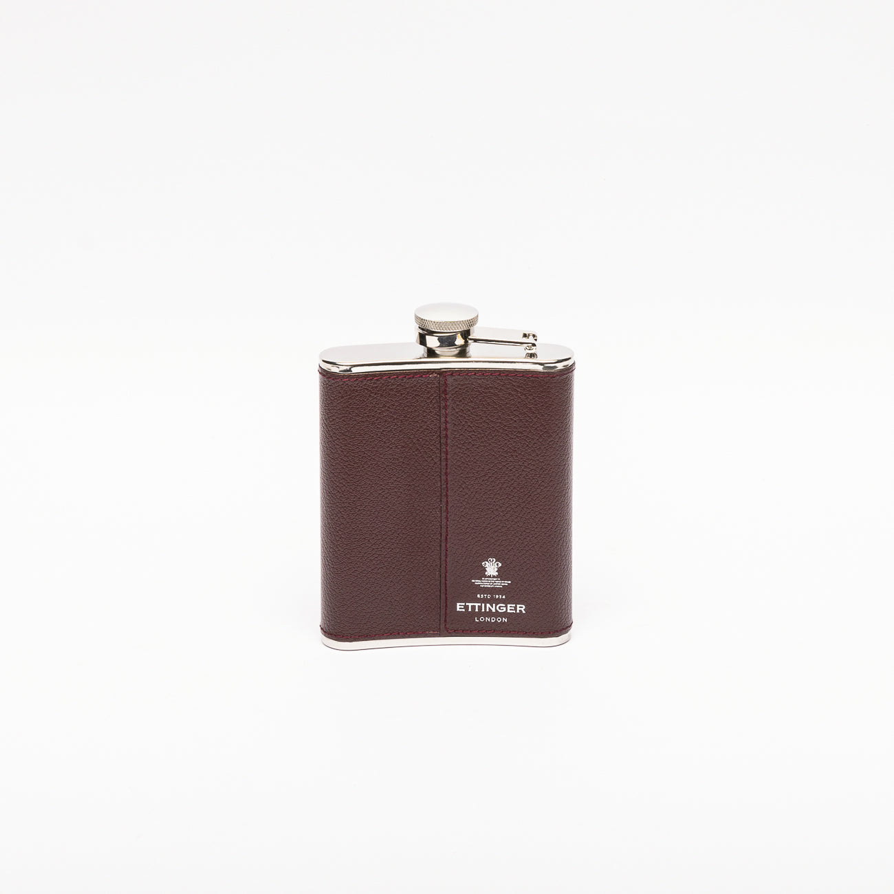 Fiaschetta Ettinger London in pelle martellata bordeaux