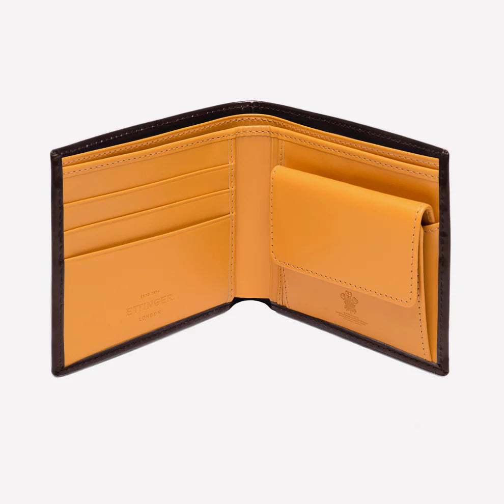 Portafoglio con porta monete Ettinger London in pelle marrone