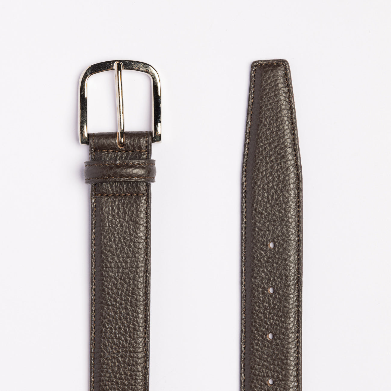Andrea D'Amico ACU2929 brown grained leather belt