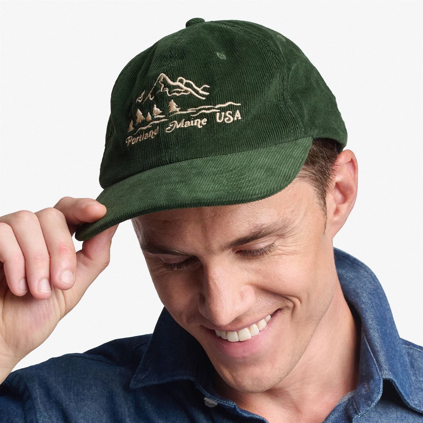 Cappellino da baseball Sebago in velluto verde