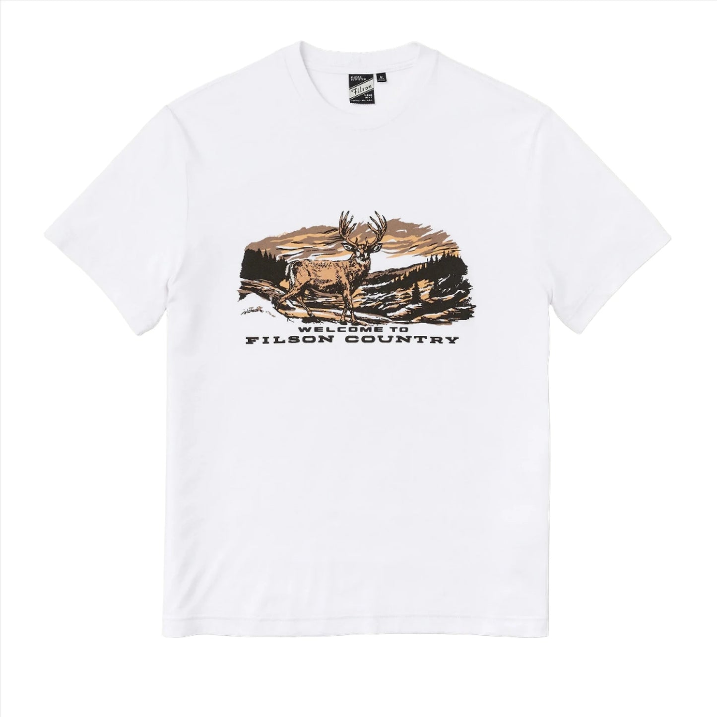 T-shirt a maniche corte Filson Buckshot in tessuto bianco