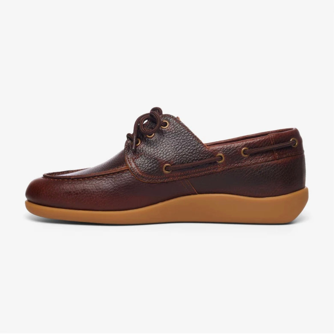 Stringata derby Sebago Gary Jobson in pelle martellata marrone