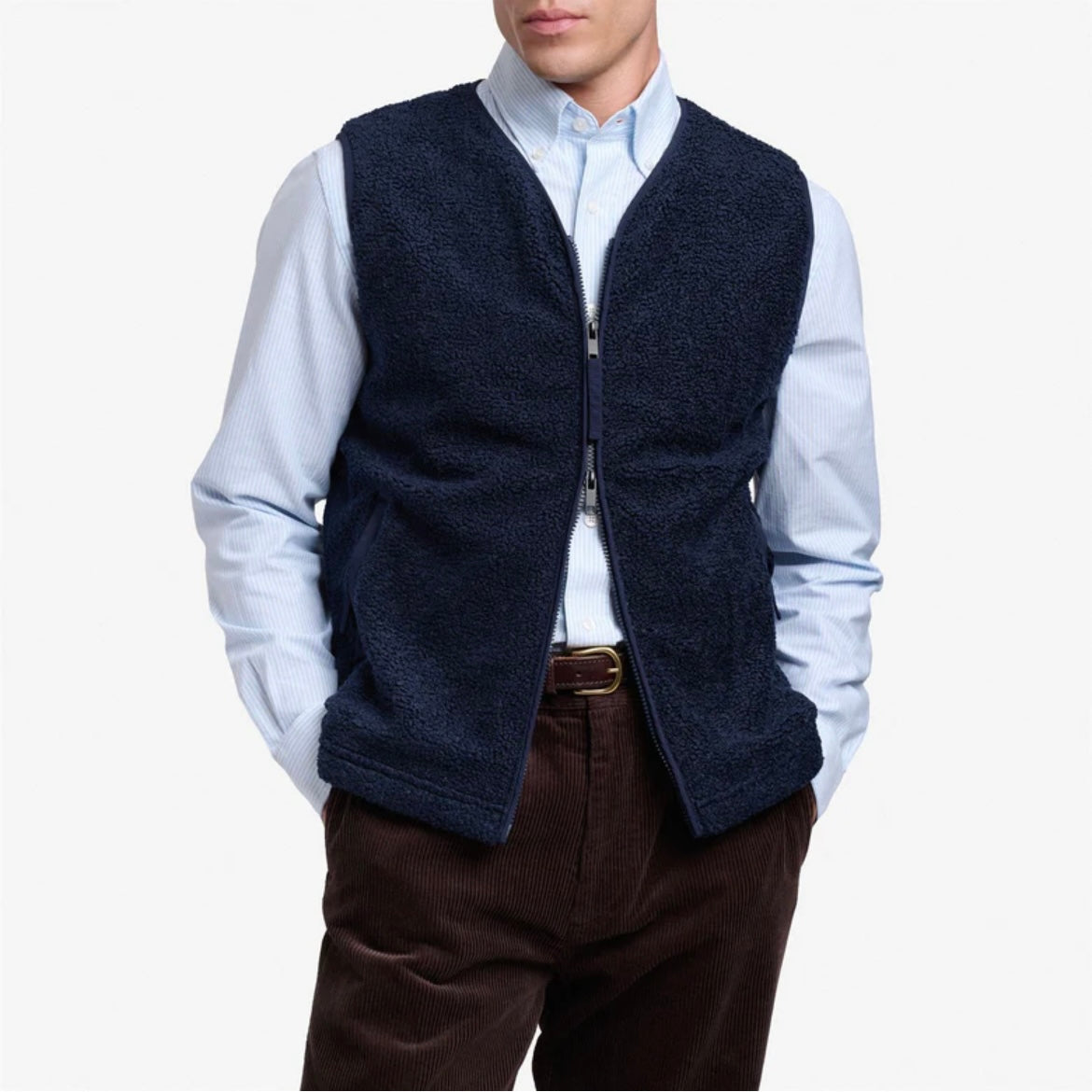 Gilet con zip Sebago Tremont in tessuto poliestere blu