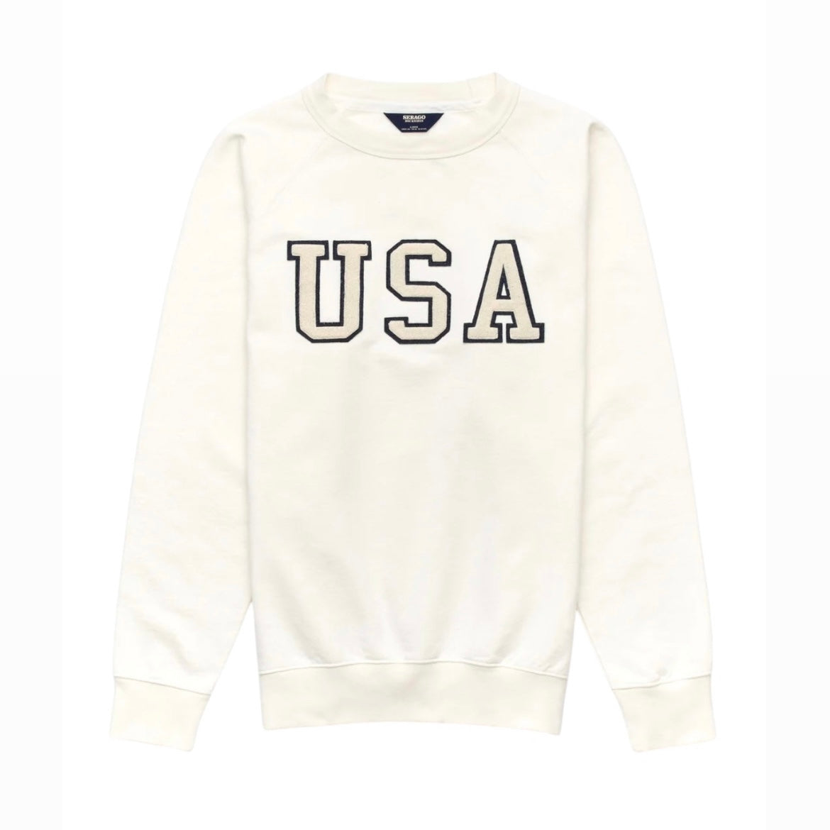 Sebago Bow crewneck sweatshirt in white cotton