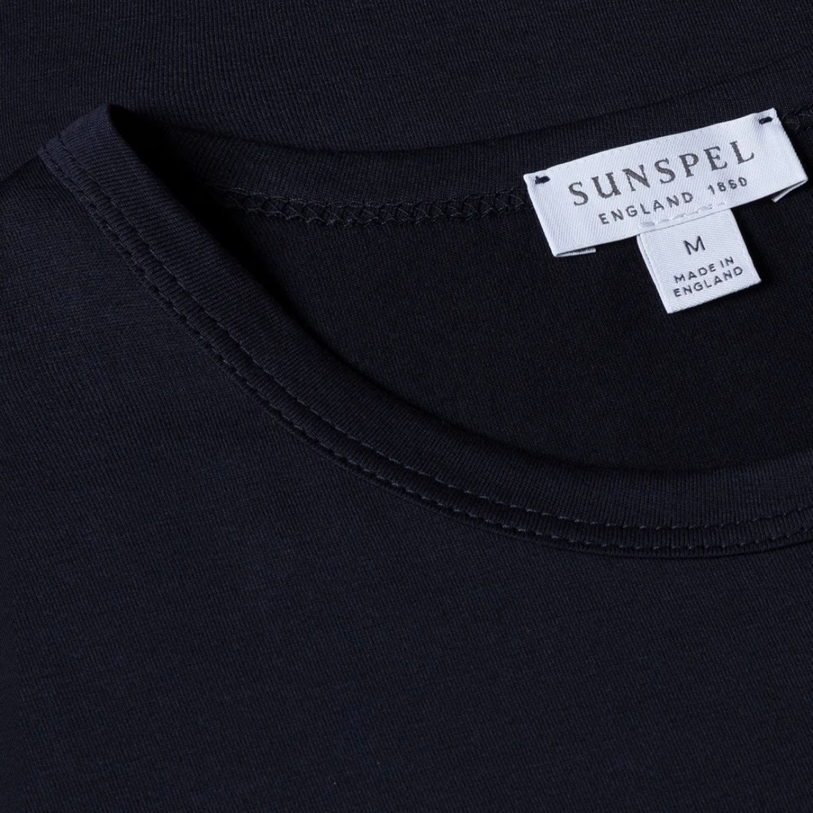 T-shirt a maniche corte Sunspel Classic T‑shirt in cotone blu