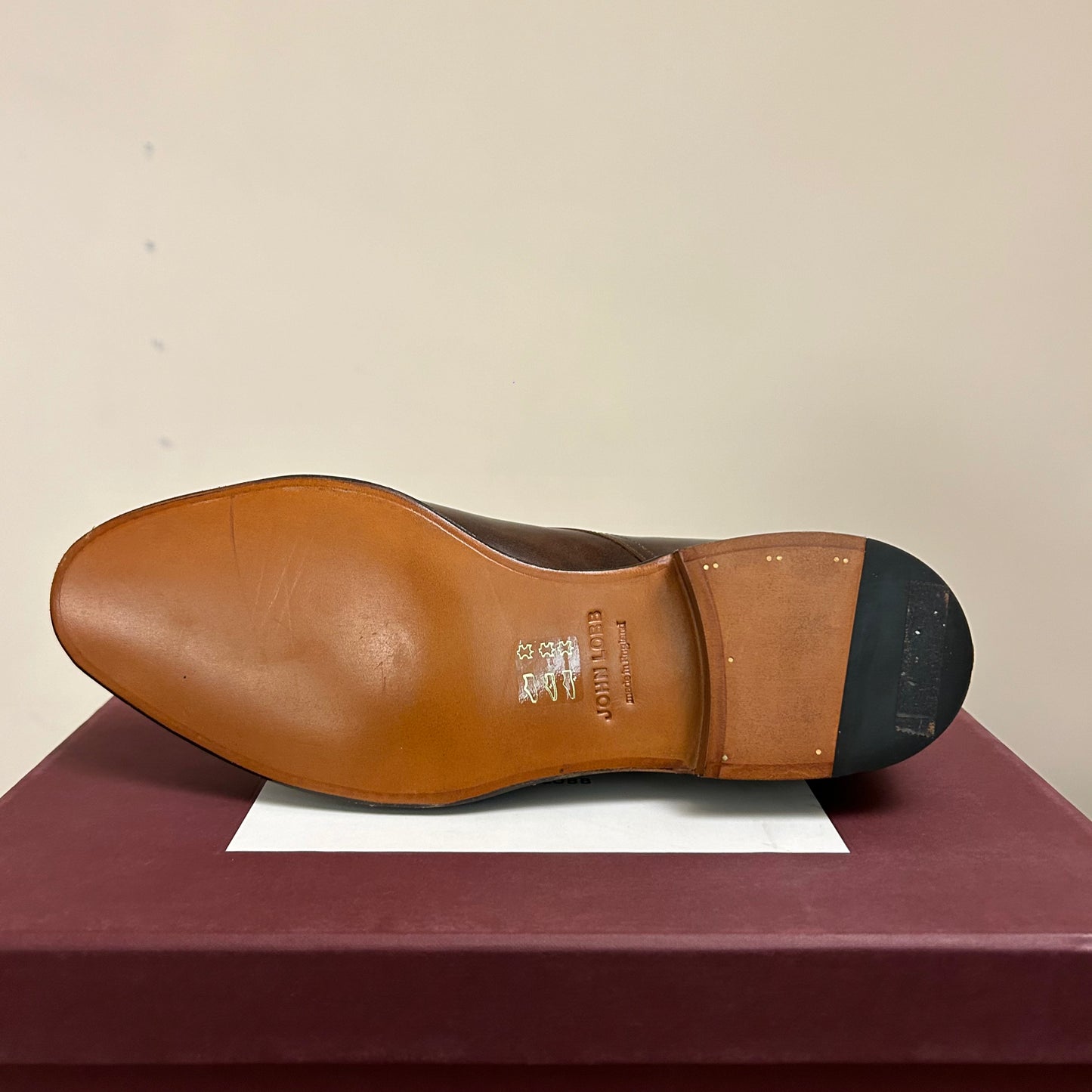 Brown leather John Lobb William II double buckle