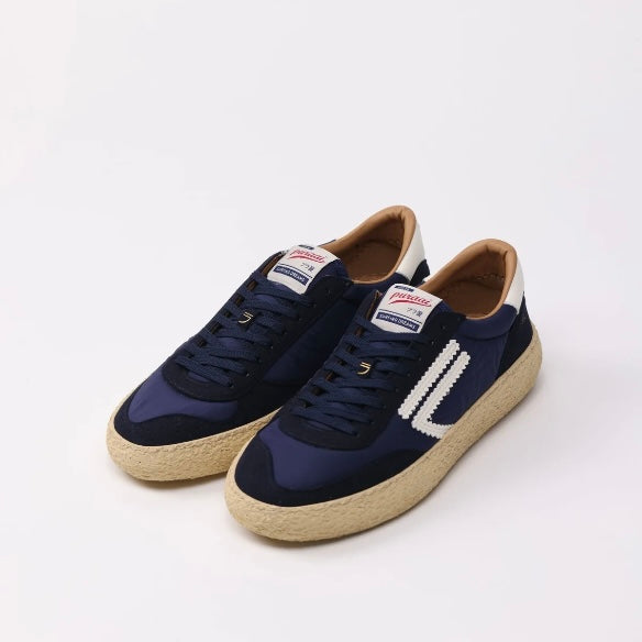 Sneaker eco-friendly Puraai Galaxy in tessuto e camoscio blu