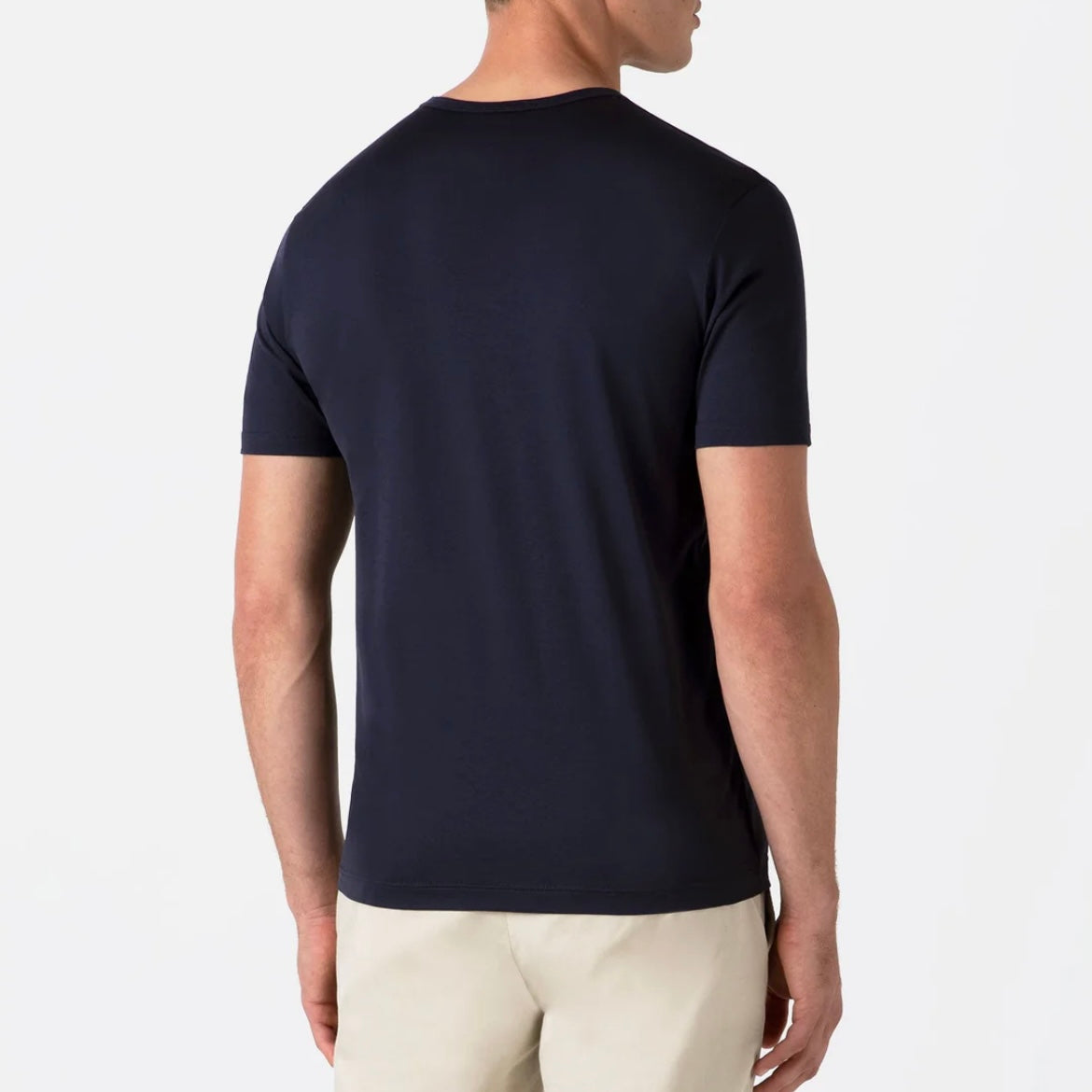 T-shirt a maniche corte Sunspel Classic T‑shirt in cotone blu