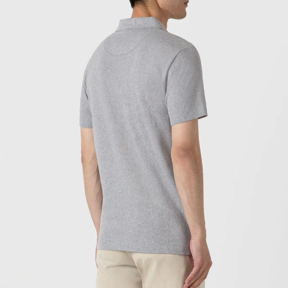 Polo a maniche corte Sunspel Riviera in cotone grigio