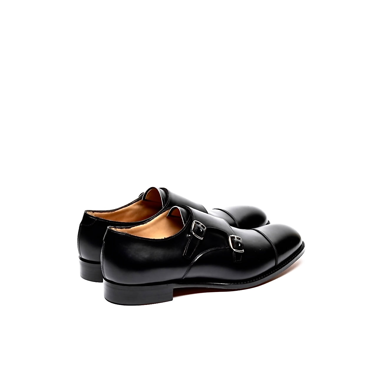 Doppia fibbia Cheaney Joseph & Sons Edmund in pelle spazzolata nera