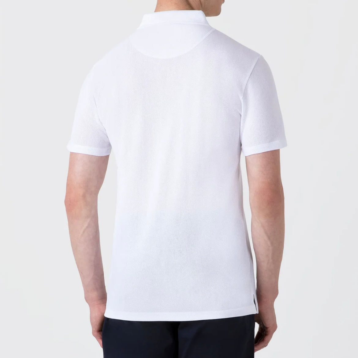 Polo a maniche corte Sunspel Riviera in cotone bianco