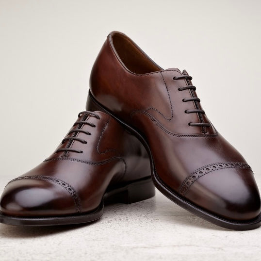 Edward Green Berkeley lace-up shoe in redwood antique leather