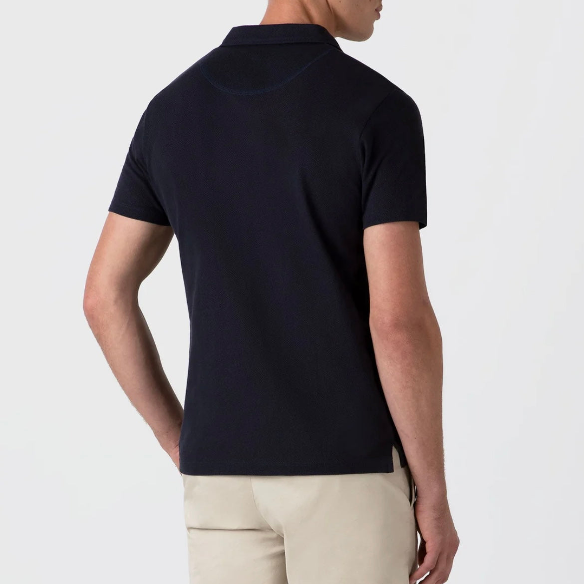 Polo a maniche corte Sunspel Riviera in cotone blu