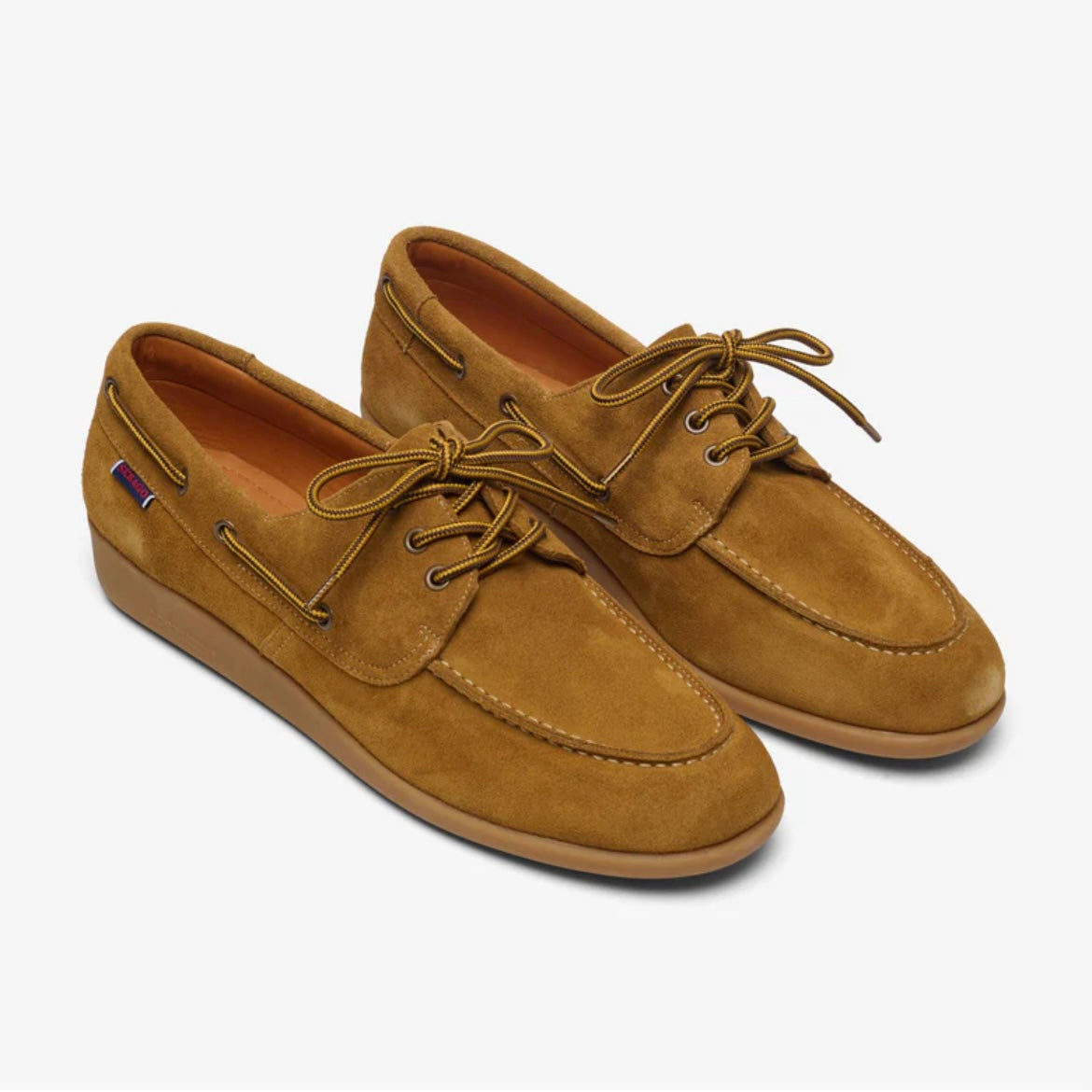 Stringata derby Sebago Gary Jobson in camoscio marrone chiaro
