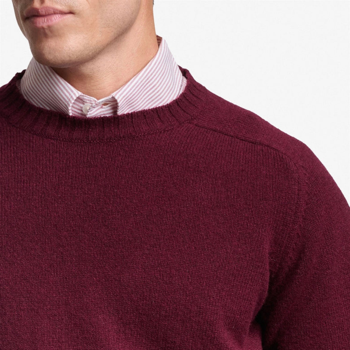 Maglione girocollo Sebago Gilead in lana bordeaux