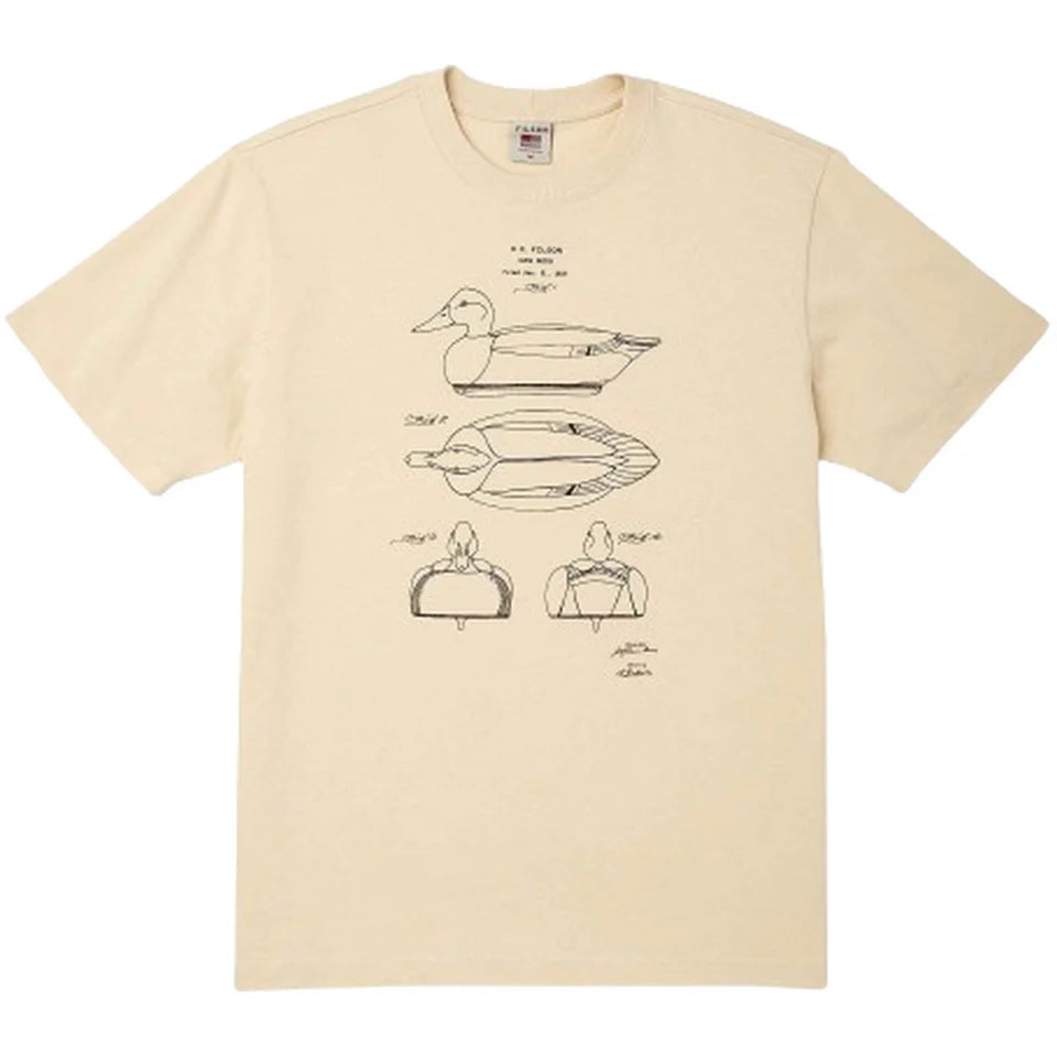 T-shirt a maniche corte Filson Pioneer Graphic in cotone beige