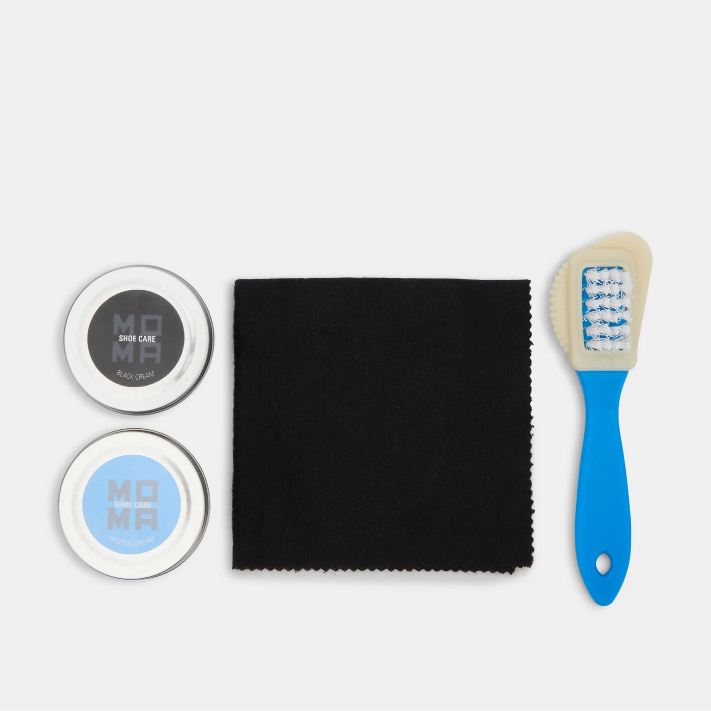 Kit shoe care MOMA in pelle martellata cuoio