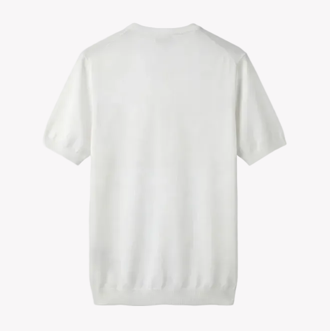 T-shirt girocollo Drumohr in cotone bianco