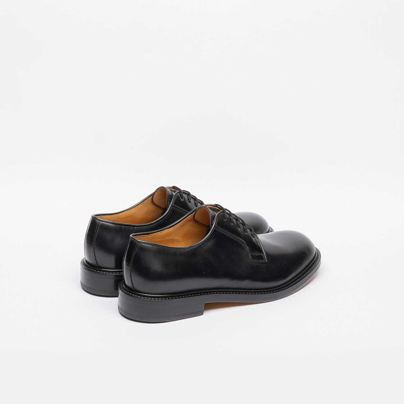Borghini 471 derby lace-up in black brushed leather
