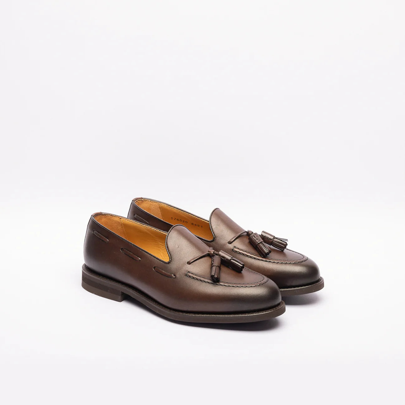 Berwick 8491 brown leather tasseled loafer (Vibram sole)