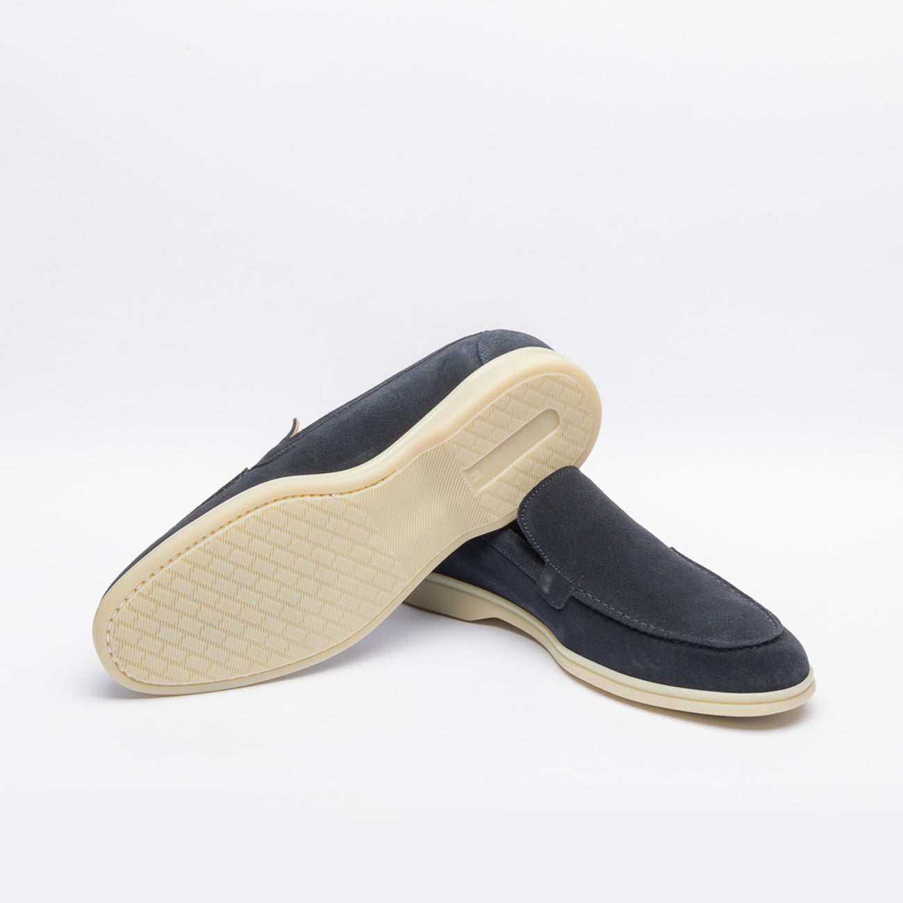 Berwick 5543 blue suede slip-on loafer