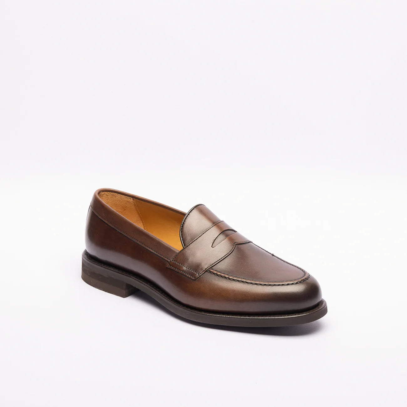 Berwick 9628 brown leather penny loafer (Vibram sole)