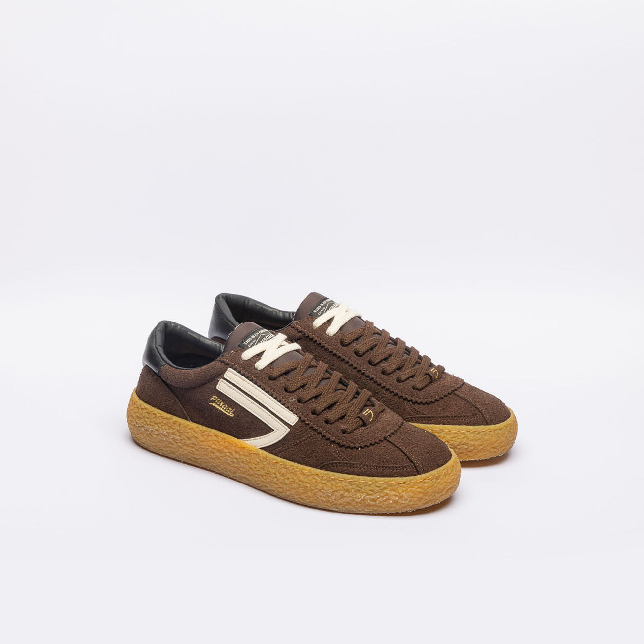 Sneaker eco-friendly Puraai Cocoa in camoscio marrone