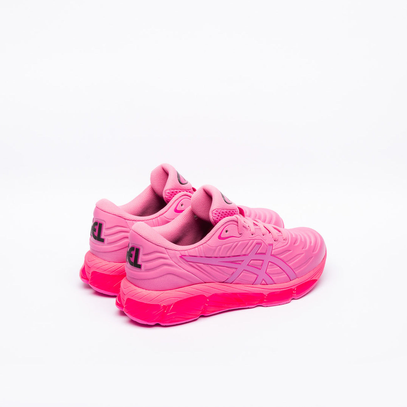 Asics Gel-Quantum 360 VIII Emboss running sneaker in pink fabric and logo