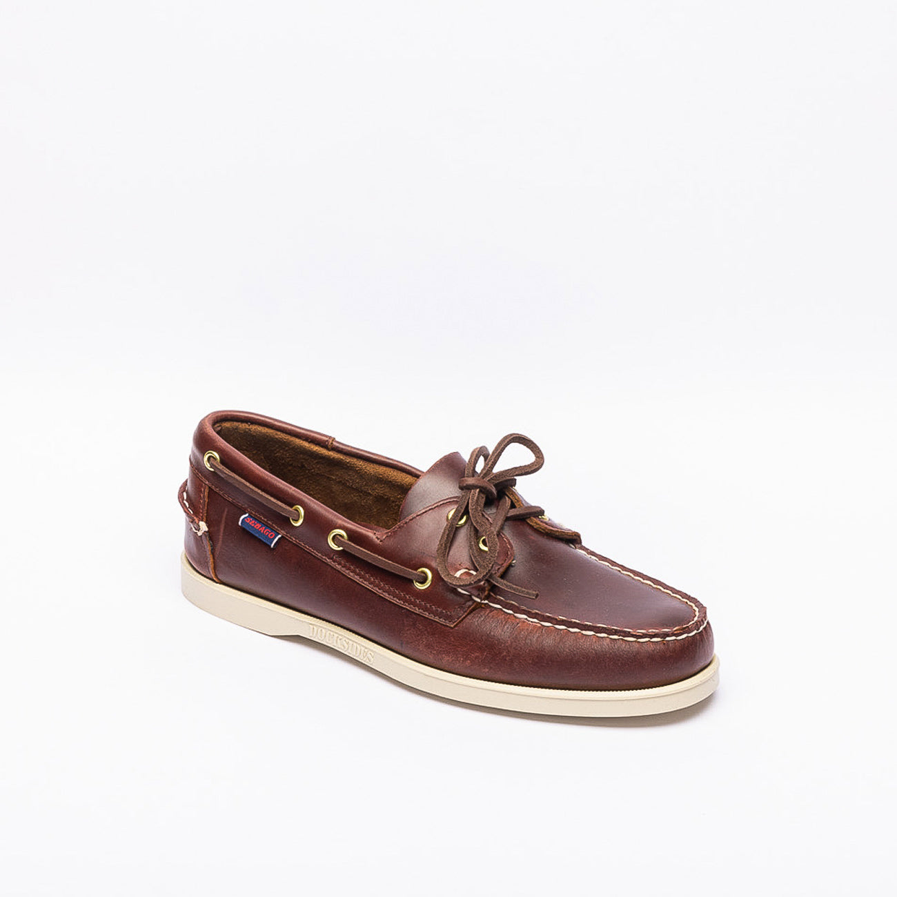 Mocassino da barca Sebago Docksides Portland CRMX in pelle bordeaux