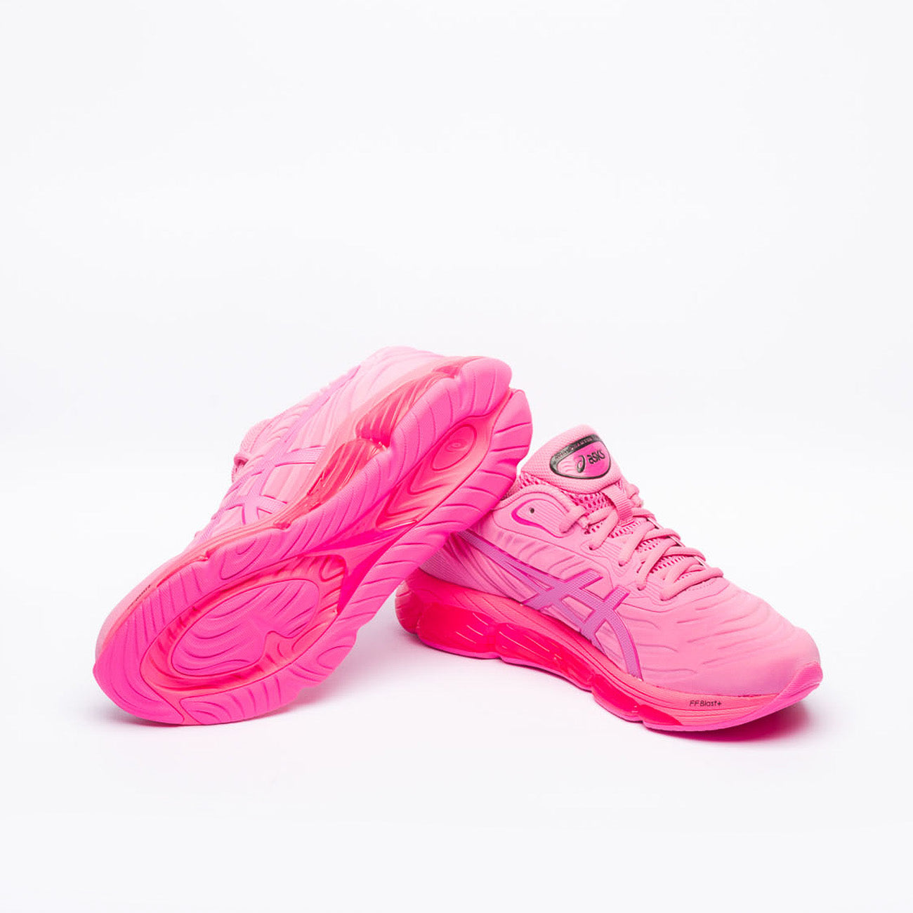 Asics Gel-Quantum 360 VIII Emboss running sneaker in pink fabric and logo