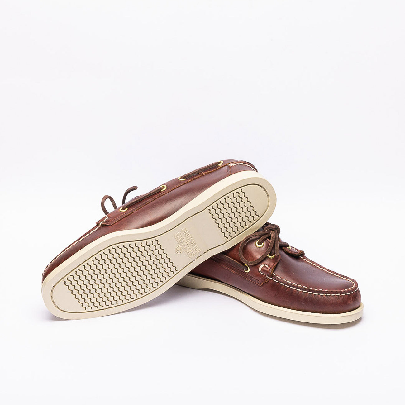 Mocassino da barca Sebago Docksides Portland CRMX in pelle bordeaux