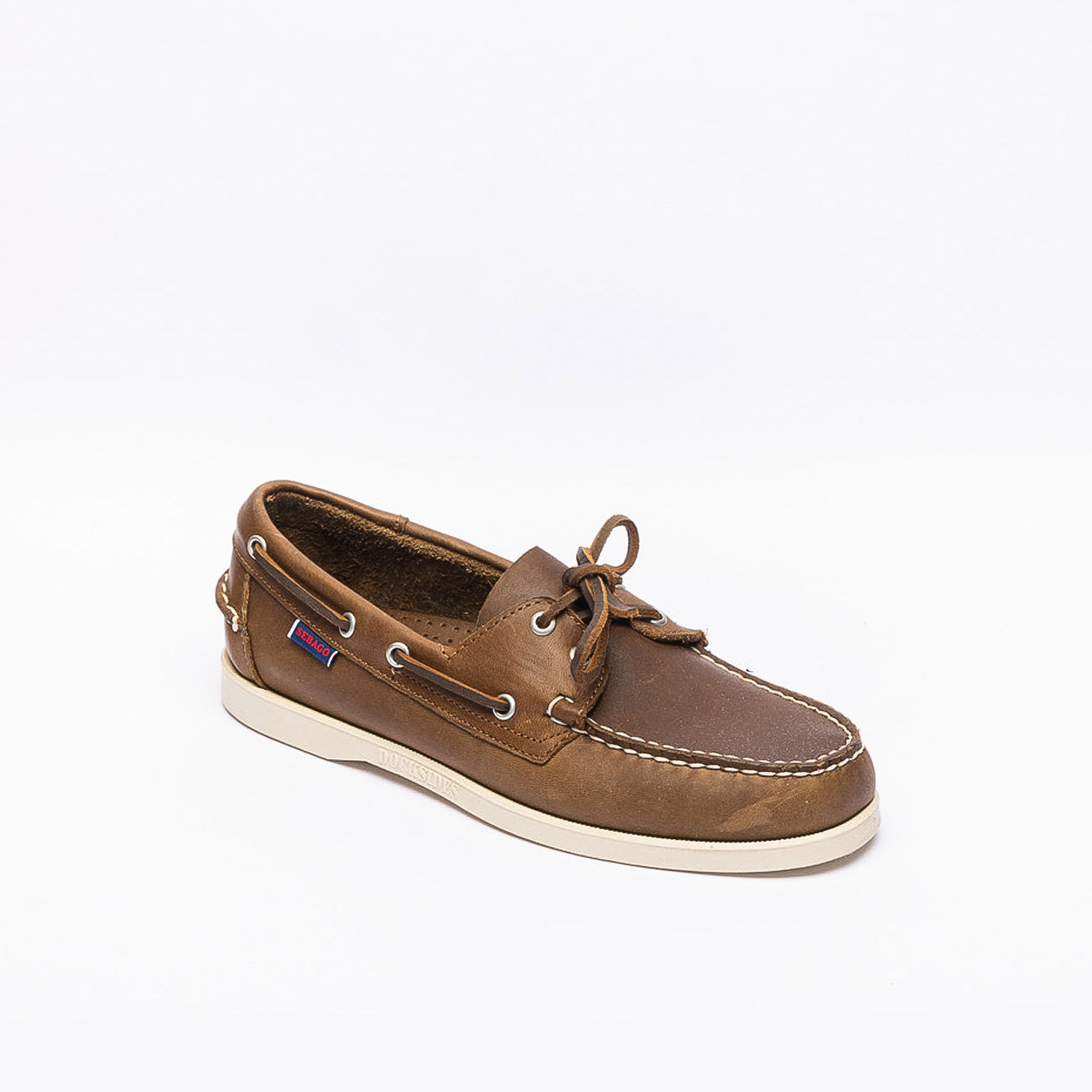 Mocassino da barca Sebago Docksides Portland Budu in pelle marrone