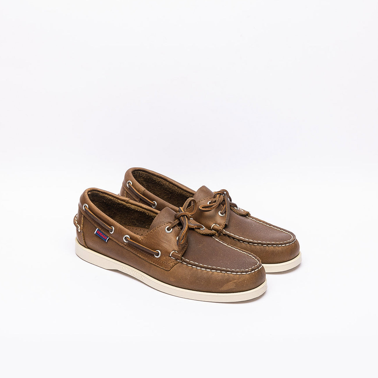 Mocassino da barca Sebago Docksides Portland Budu in pelle marrone