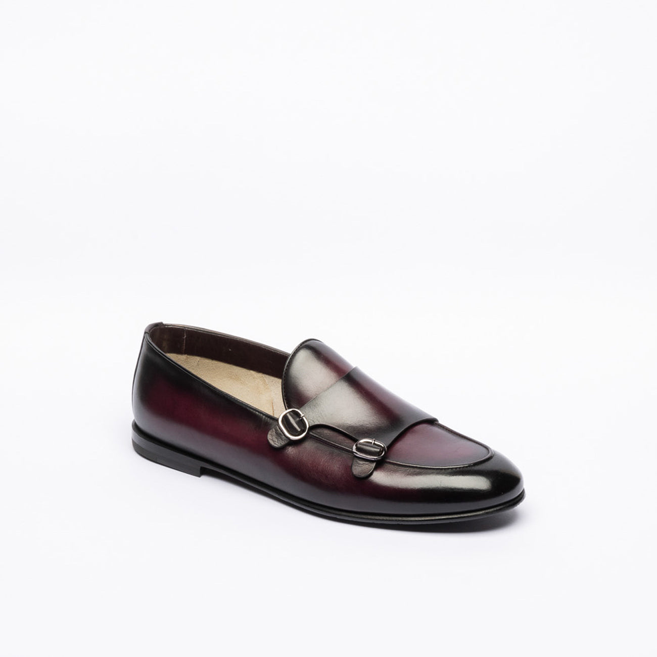 Mocassino doppia fibbia Barrett 221U035 in pelle bordeaux