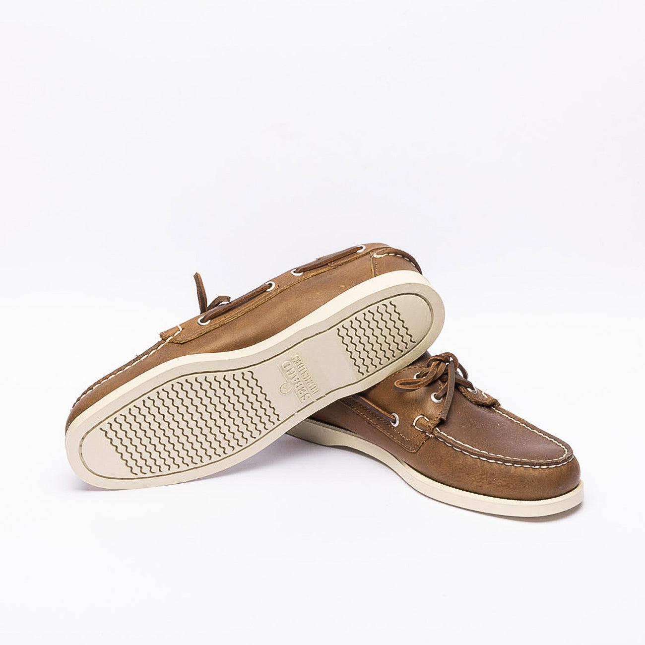 Mocassino da barca Sebago Docksides Portland Budu in pelle marrone