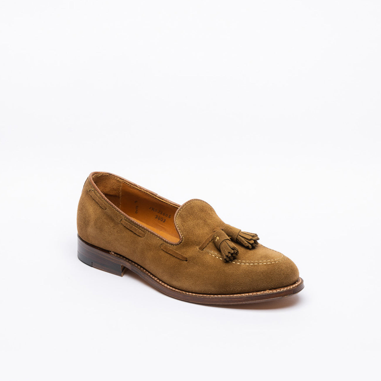 Mocassino con nappine Alden 3403 in camoscio beige