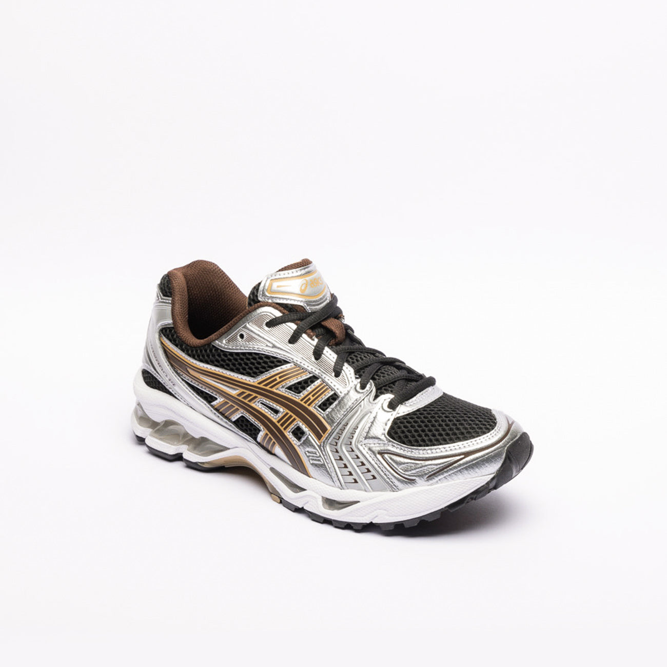 Sneaker running Asics Gel Kayano 14 in tessuto nero e pelle grigia Borghini