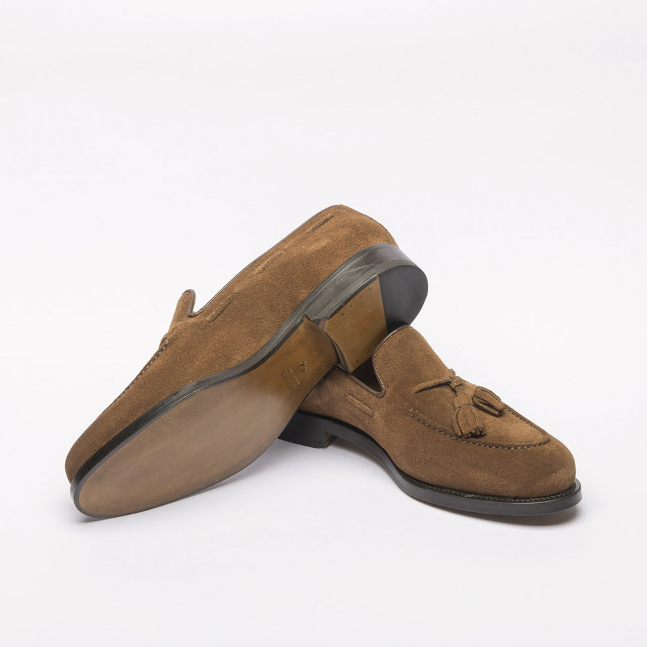 Mocassino con nappine Borghini GB03 in camoscio marrone