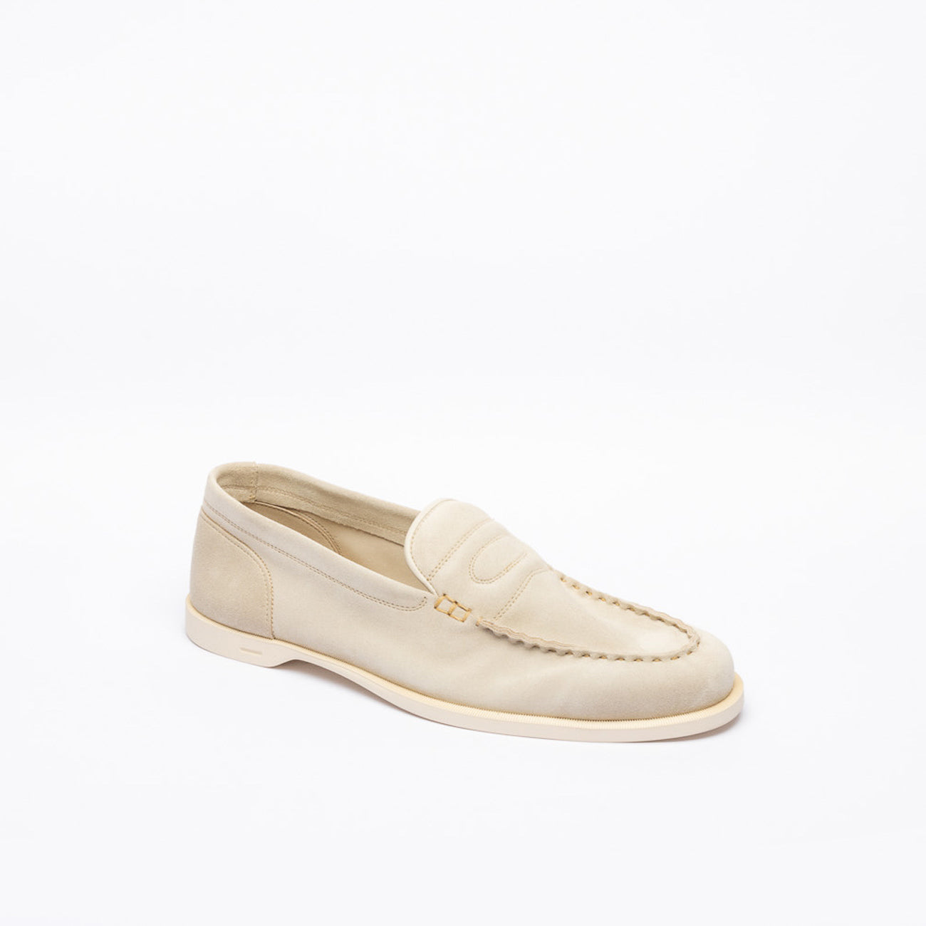 Mocassino penny John Lobb Pace in camoscio beige (Sand suede)