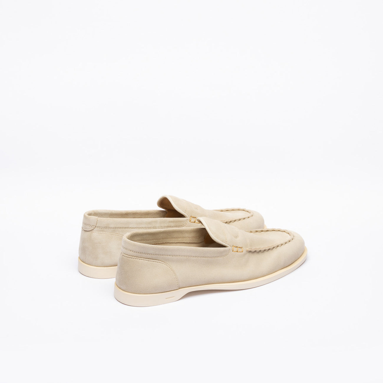 Mocassino penny John Lobb Pace in camoscio beige (Sand suede)