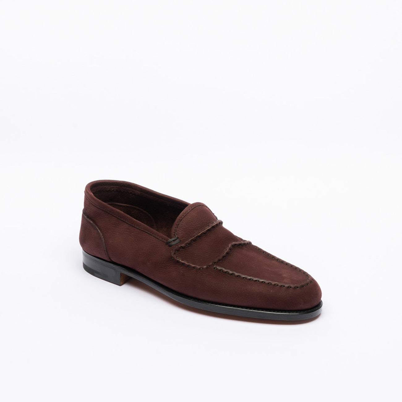 Mocassino penny John Lobb Bath in nabuk bordeaux