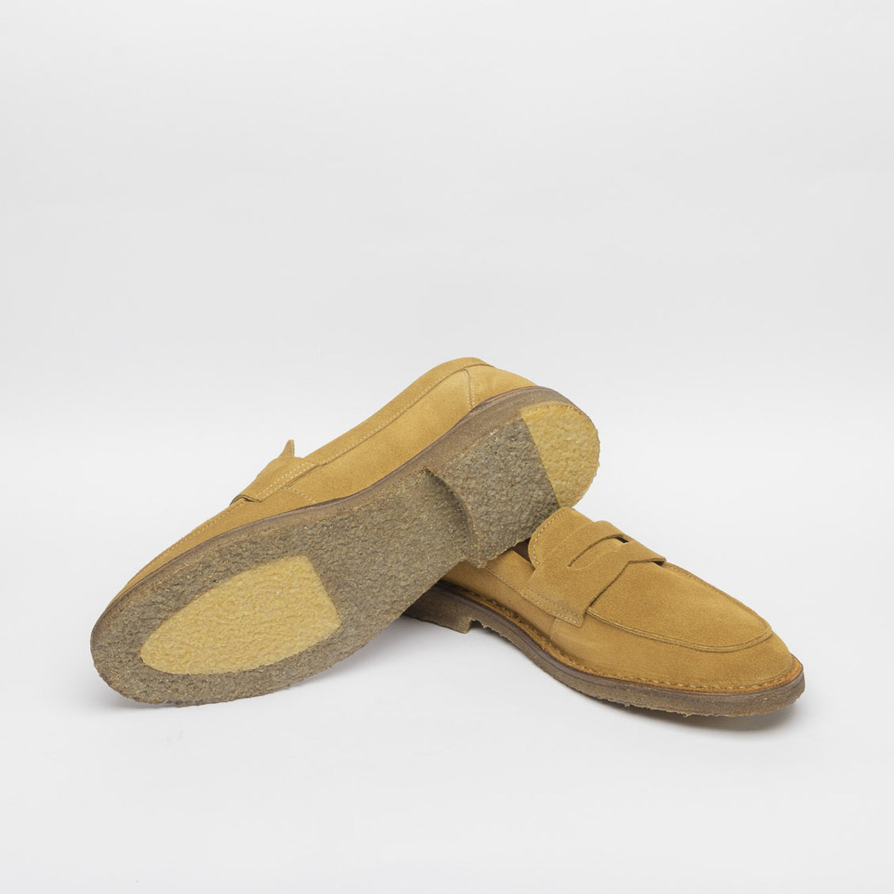Mocassino penny Astorflex Sadelflex in camoscio beige