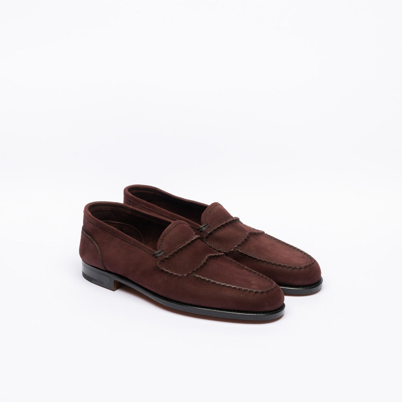 Mocassino penny John Lobb Bath in nabuk bordeaux
